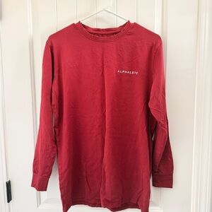 Alphalete Maroon Crewneck Long Sleeve Tee